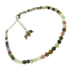  Vegyes színű turmalin karkötő