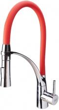 Evotools Baterie Bucatarie Pipa Flexibila Si Suport Fixare Rosie (680347)