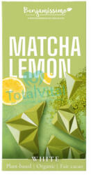 Bio Benjamin bio vegán fehér csokoládé matcha tea és citrom hozzáadott cukor nélkül, édesítőszerrel 60g