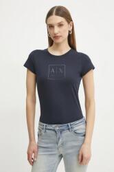 Giorgio Armani pamut póló női, sötétkék, XW000530 AF10359 - sötétkék S