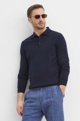 HUGO BOSS pamut pulóver könnyű, sötétkék, 50506025 - sötétkék M