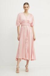 GUESS ruha LUCIE narancssárga, midi, harang alakú, W5PK1O WHHF0 - narancssárga S