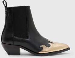 AllSaints bőr cowboy csizma Dellaware Boot fekete, női, magassarkú, WF733Z - fekete Női 36