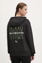 PUMA edzős pulóver PUMA x HYROX fekete, nyomott mintás, kapucnis, 526907 - fekete S