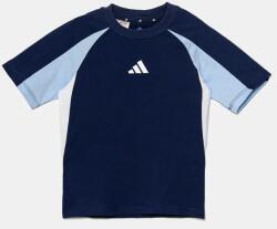 Adidas gyerek pamut póló sötétkék, mintás, JD0060 - sötétkék 176