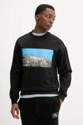 HUGO BOSS pamut melegítőfelső fekete, férfi, nyomott mintás, 50537546 - fekete S