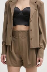 Isabelle Blanche rövidnadrág női, bézs, sima, magas derekú, IS25SS-P019-T003 - bézs M