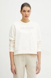 Giorgio Armani pamut melegítőfelső bézs, női, nyomott mintás, XW000159 AF11851 - bézs L