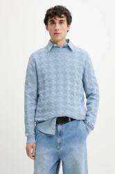 HUGO BOSS pamut pulóver könnyű, férfi, 50536694 - kék XL