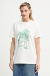 APC A. P. C. pamut póló t-shirt magasin női, fehér, COGCK. M26449 - fehér S