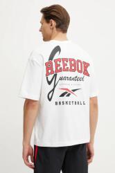 Reebok Classic pamut póló fehér, férfi, nyomott mintás, 100218838 - fehér S