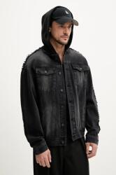 Desigual pamut kabát BERLIN szürke, átmeneti, oversize, 25SMED04 - szürke L