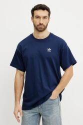 adidas Originals pamut póló Essential sötétkék, férfi, sima, JD0376 - sötétkék M
