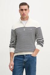 Tommy Hilfiger pamut pulóver férfi, bézs, félgarbó nyakú, MW0MW38601 - bézs L