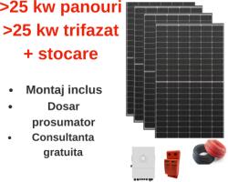 Deye Sistem complet fotovoltaic peste 25 kw cu stocare (M-SIS-AC-30-30KW)