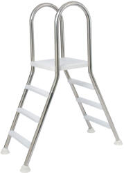  Kétágú rozsdamentes létra 5 + 5 fokos, 1, 5m magasságig (118002)