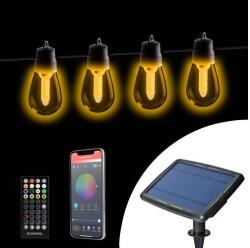 Smart szolár fényfüzér 25 db fehér LED állítható színhőmérséklet 13, 6 m bluetooth 11744 (11744)