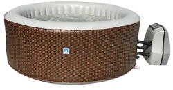 avenli Nice barna rattan mintás felfújható jakuzzi, 204 × 70 cm, 1000 liter (HMC 204)