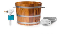  Beltéri dézsazuhany Kambala fából 29 literes extra saválló V4A fali konzollal (T0601-017)