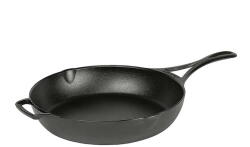 LODGE Tigaie adanca rotunda din fonta cu maner triplu asezonata Lodge Blacklock 26 cm L-BL96SK (L-BL96SK)