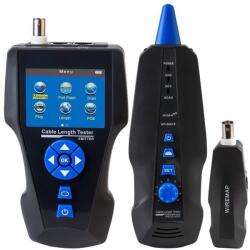 XtendLan Tester de cablu LAN TLCD8601S cu LCD, coaxial, Cat3/Cat5E/Cat6/Cat7, UTP/STP, USB, PoE, ping, sondă, anti-buclă (LANTESTLCD8601S)