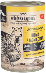 Wiejska Zagroda 24x400g Wiejska Zagroda Dog nedves kutyatáp - Pulyka báránnyal