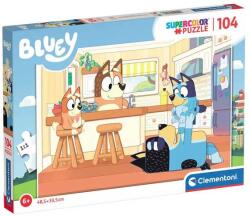 Clementoni 104 db-os Szuper színes puzzle - Bluey és családja (27169)