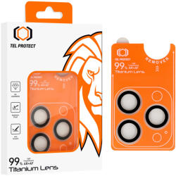 Tel Protect Edzett üveg Tel Protect Titanium Lens 99% AR kamera védő Iphone 13 Pro/13 Pro Max átlátszó (3 db lencse) üvegfólia