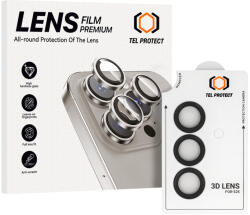 Tel Protect Edzett üveg Tel Protect 3D lencsevédő Samsung Galaxy S25 fekete (3 darab), üvegfólia