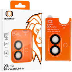Tel Protect Edzett üveg Tel Protect Titanium Lens 99% AR kamera védelem iPhone 16/16 Plus fekete (2 db lencse) üvegfólia