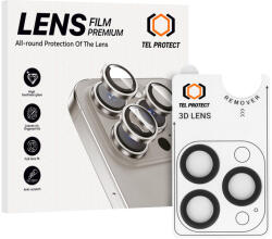 Tel Protect Tempered glass Tel Protect 3D lencsevédő üvegfólia iPhone 13 Pro/13 Pro Max fekete (3 darab lencse)