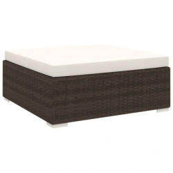 vidaXL 1 db barna polyrattan moduláris lábtartó párnával (BAL-46801)