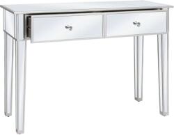 vidaXL Tükrös konzolasztal mdf-ből és üvegből 106, 5 x 38 x 76, 5 cm (VXL246660)