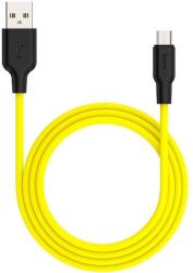 hoco. X21 Szilikon töltokábel Micro USB 1m, sárga (HC711892) - pepita