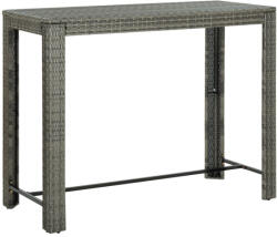 vidaXL szürke polyrattan kerti bárasztal 140, 5 x 60, 5 x 110, 5 cm (45878) - pepita