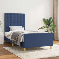 vidaXL kék szövet ágykeret fejtámlával 80 x 200 cm (BAL-3125339)