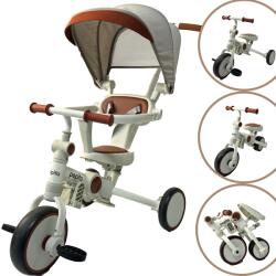 Pepita Whippy Tricicletă pliabilă 6în1 cu mâner de împins - Alb-Maro (TX-105-2)