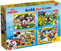 Lisciani Puzzle cu două fețe Lisciani pentru colorare 4 х 48 piese - Mickey Mouse (86610)