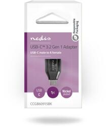 Nedis CCGB60915BK USB C - USB A adapter, USB-C dugó - USB-A aljzat, 5 Gbps (CCGB60915BK)
