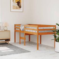 vidaXL viaszbarna tömör fenyőfa magasított ágy 75x190 cm (844484) - pepita