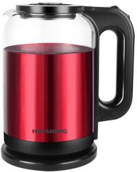 Hausberg HB-3622RS 1800W 2L-es piros-fekete elektromos vízforraló (HB-3622RS) - pcx