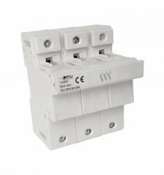 OMU system OM 14X51 olvadóbetéthez 3 pólusú biztosító aljzat 63A 690VAC EN60269 (OM 14X51 3P)