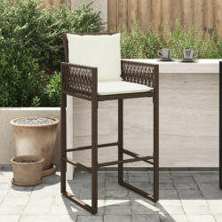 vidaXL 2 db barna polyrattan kerti bárszék párnával (VD368706)
