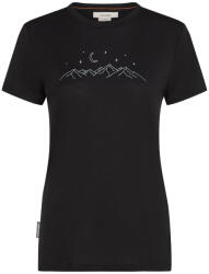 Icebreaker W Mer 150 Tech Lite SS Tee Sparkling Sta női funkcionális felső S / fekete