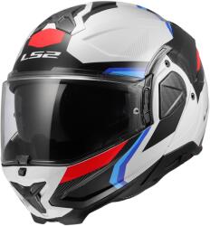 LS2 FF910 Advant II Triple hátrahajtható állú bukósisak fehér-kék-piros
