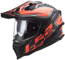 LS2 MX701 Explorer Alter enduro bukósisak fekete-fluo narancssárga-szürke matt