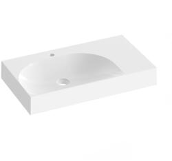 RAVAK Lite öntött márvány mosdó 80x45 cm csapfurattal, jobbos/fehér XJXP1280001 (XJXP1280001)