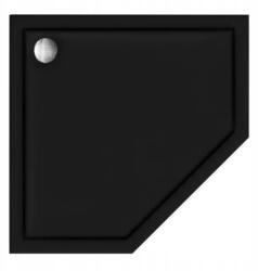 Rea Sarok Zuhanytálca 90x90 cm Alacsony 6 cm Fekete Fényes Rea Diamond Black Slim (REA-K8543)