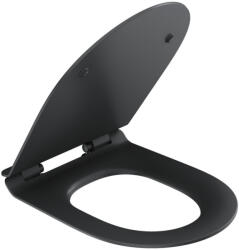 RAVAK Vita Slim lágyan záródó vékony Duroplast WC ülőke, fekete X01862 (X01862)