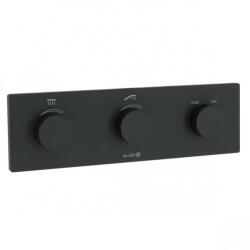 Kludi Tronic PUSHTRONIC elektronikus falsík alatti termosztát, matt fekete 3830039-00 (3830039-00)